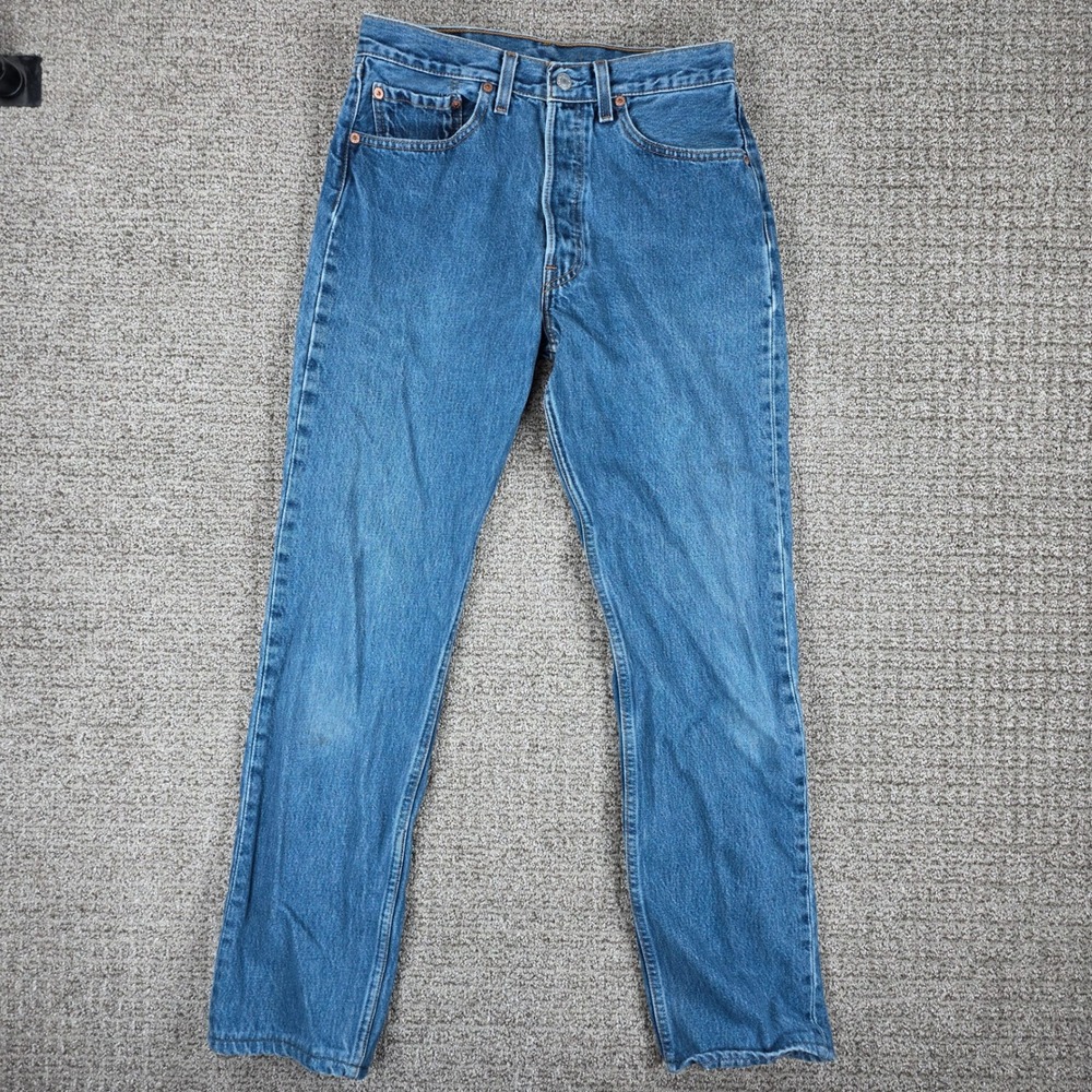 Vintage Levis 501 For Women Blue Jeans Made in USA 30x31 Straight Leg Denim